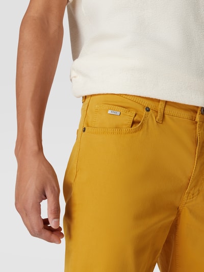 Brax Straight Fit Chino mit Label-Detail Modell 'Cadiz' Gold 3