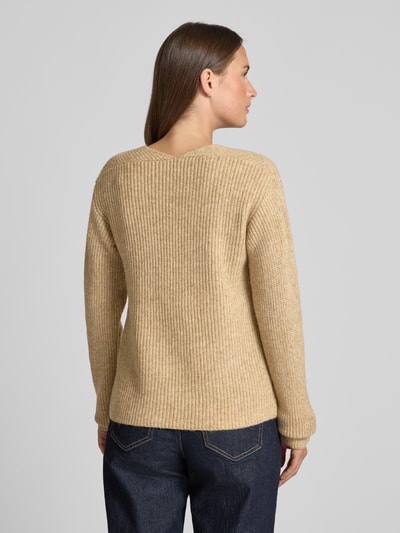 s.Oliver RED LABEL Regular fit gebreide pullover met wol Camel - 5