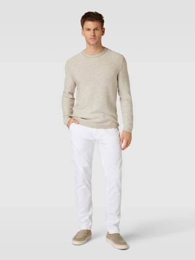 Marc O'Polo Shaped fit broek met elastische band Offwhite - 1