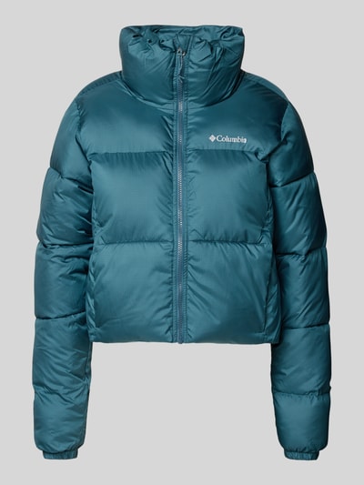 COLUMBIA Cropped Steppjacke mit Label-Print Modell 'Puffect™' Petrol 2
