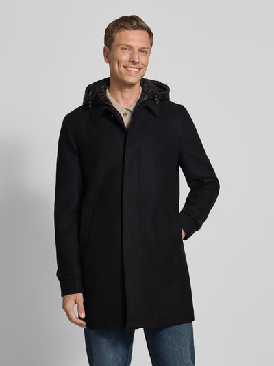 Geox Functioneel jack met wolmix, model 'MONREALE' Zwart - 4