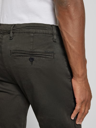 MAC Regular fit chino met steekzakken opzij, model 'Lennox' Olijfgroen - 3