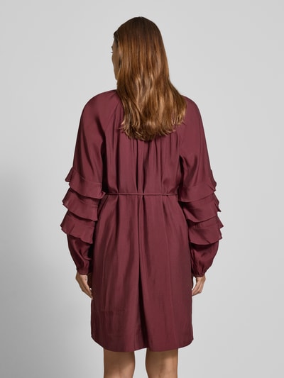 YAS Minikleid aus Viskose-Mix Modell 'TEMURA' Bordeaux 5