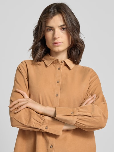 comma Hemdbluse mit Knopfleiste Camel 3