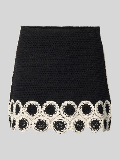 Mango Minirock mit Stitching-Details Modell 'TON' Black 2