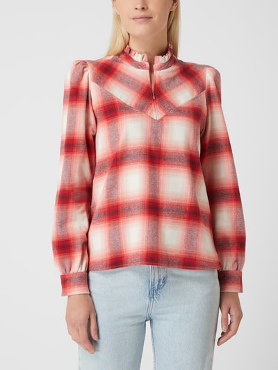 Dante 6 Blouseshirt van flanel, model 'Fayla' Rood - 4