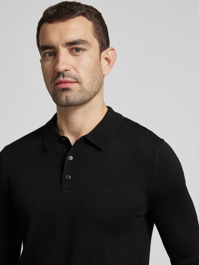 Michael Kors Regular Fit Poloshirt mit Label-Stitching Modell 'CORE' Black 3