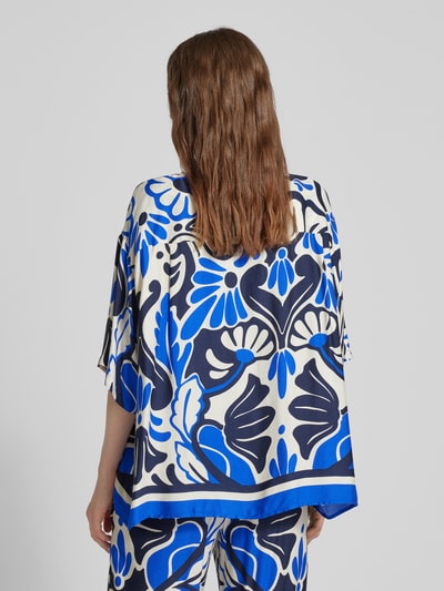 Milano Italy Blouse met all-over print Blauw - 5