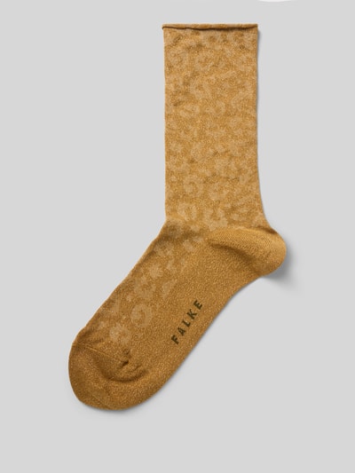 Falke Socken mit Label-Detail Modell 'SO Special' Gold 1