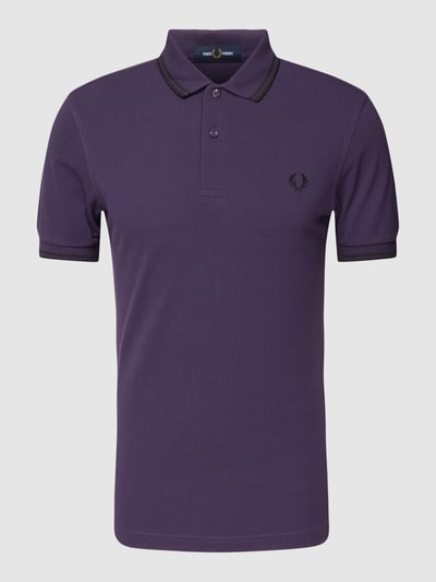 Fred Perry Poloshirt mit Label-Stitching Lila 2