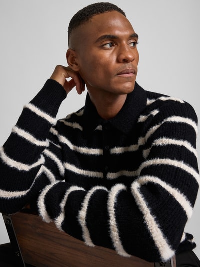 MCNEAL Gebreide pullover met kentkraag Zwart - 3