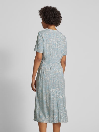 Jake*s Collection Midi-jurk met druppelvormige hals IJsblauw - 5