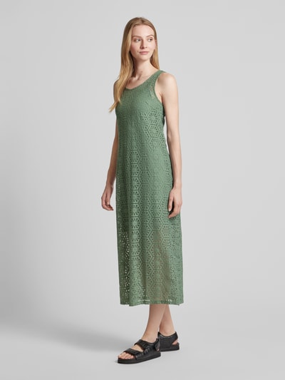 Vero Moda Długa sukienka z ażurowym wzorem model ‘HONEY’ Oliwkowy 1