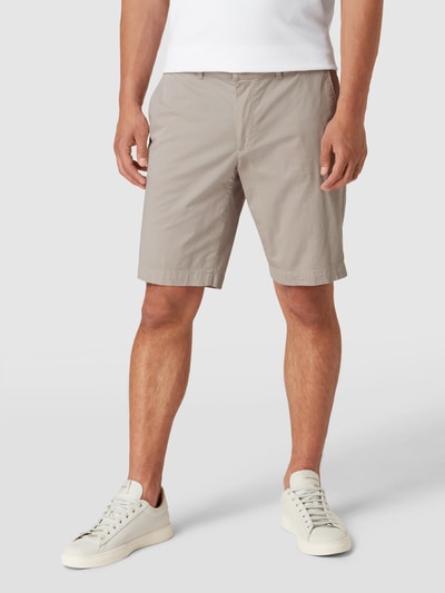 Brax Korte straight fit chino met stretch, model 'Bozen' Zand gemêleerd - 4