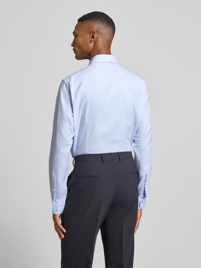 Jake*s Regular Fit Businesshemd aus Baumwolle mit Haifischkragen Bleu 5