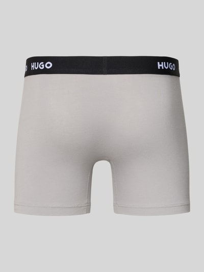Produktfoto, Skinny Fit Trunks aus Baumwoll-Mix im 3er-Pack von HUGO, Optik: Unifarben, Label-Schriftzug am elastischen Logo-Bund, Materialverarbeitung: Stretch
