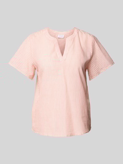 Vila Regular Fit Blusenshirt mit Tunikakragen Modell 'RUMANA' Koralle 2