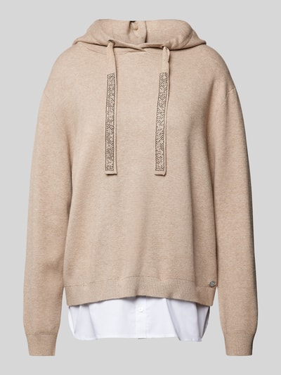 ZABAIONE Hoodie mit Label-Detail Sand 1