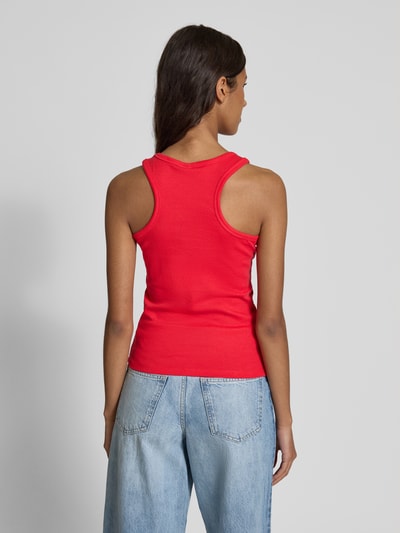 Pieces Regular Fit Tank Top in Rippoptik Modell 'RUKA' Rot 5