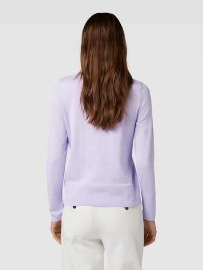 Esprit Gebreide pullover met ribboorden Lila - 5