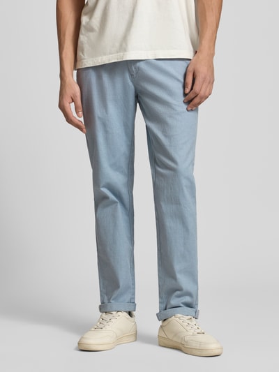 JACK & JONES Straight fit stoffen broek van Katoenmix Model 'MARCO FURY' Jeansblauw - 4