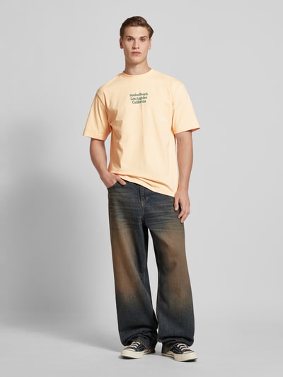 Only & Sons T-shirt met ronde hals Abrikoos - 1