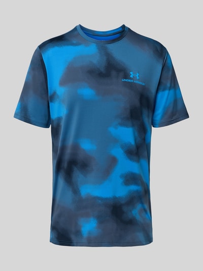 Under Armour T-shirt met labelprint Rookblauw - 2