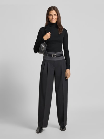 Vero Moda Slim Fit Langarmshirt mit Baumwollanteil Modell 'CHLOE' Black 1