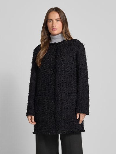 BOSS Regular fit lange blazer van katoenmix, model 'JOKILA' Zwart - 4