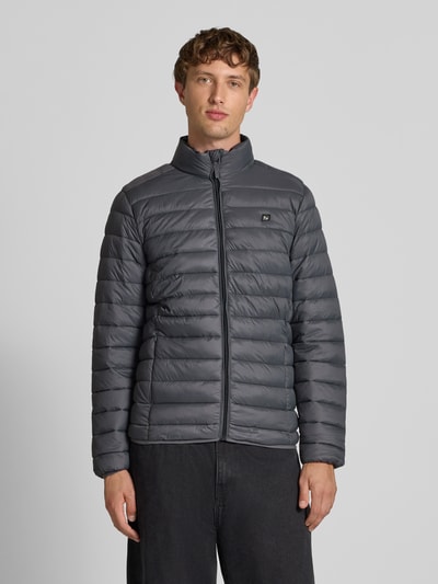 Blend Kurtka pikowana ze stójką model ‘Romsey’ Antracytowy 4