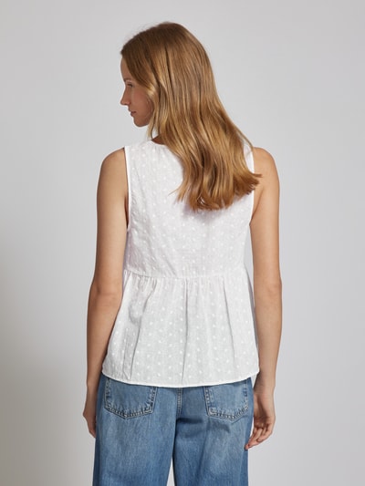 Vero Moda Blousetop van viscose met V-hals, model 'KATTY' Wit - 5