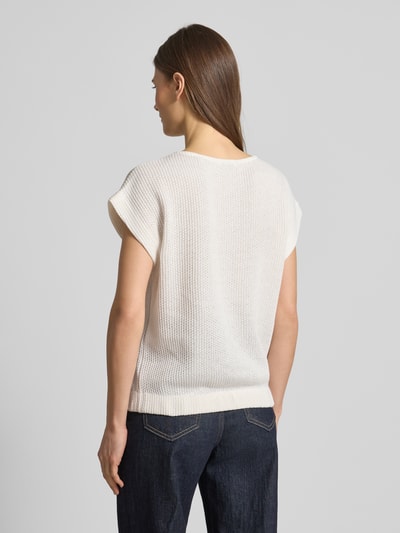 OPUS Relaxed Fit T-Shirt in Strick-Optik Modell 'Sofrano' Offwhite 5