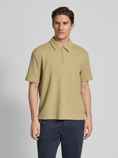MCNEAL Poloshirt met korte ritssluiting Rietgroen - 4