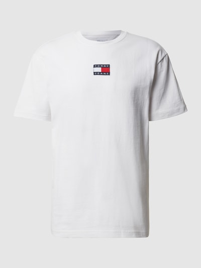Tommy Jeans T-Shirt aus Bio-Baumwolle mit Label-Patch Weiss 2