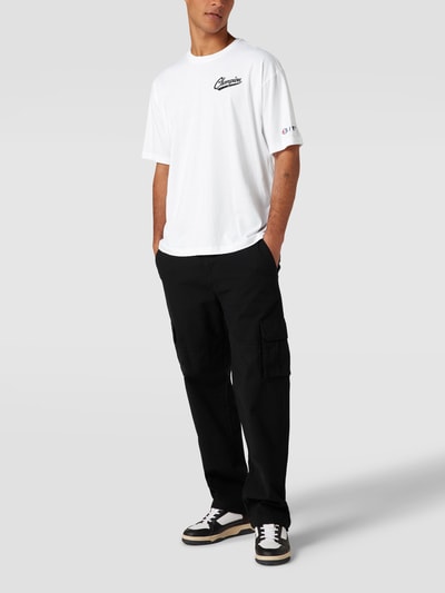 CHAMPION T-Shirt mit Label-Print Weiß 1