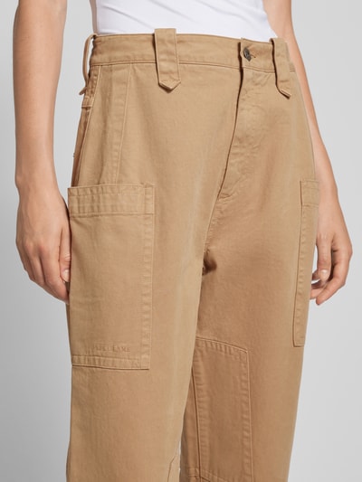 Pepe Jeans Stoffen broek met opgestikte zakken, model 'ANAIS' Beige - 3