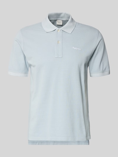 Pepe Jeans Regular Fit Poloshirt aus reiner Baumwolle Modell 'OSCAR' Hellblau 2