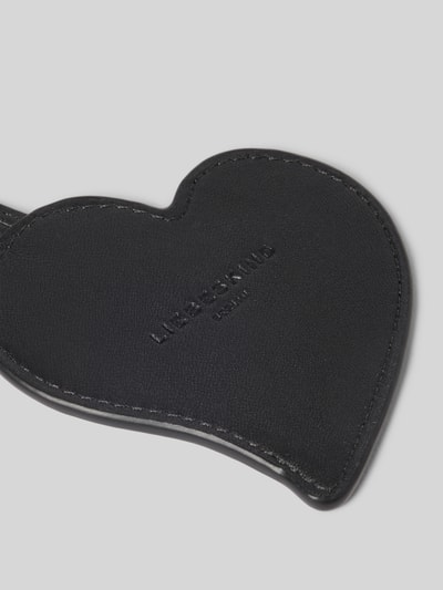 Produktfoto, czarny Taschenanhänger mit Spiegel Modell 'HEART MIRROR PENDANT' od LIEBESKIND BERLIN, kształt serca, damski dodatek, matowa tekstura