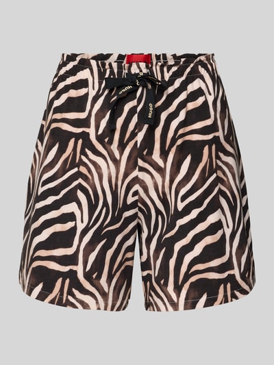 Produktfoto, Regular Fit Pyjama Shorts aus Modal-Mix mit Baumwoll-Anteil von HUGO, Optik:Allover-Muster Animal-Print, Tunnelzug, Elastisch, Stretch