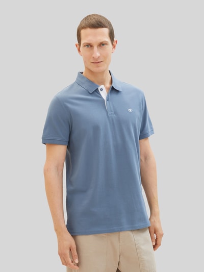 Tom Tailor Regular Fit Poloshirt aus Baumwoll-Viskose-Mix Mittelgrau 4