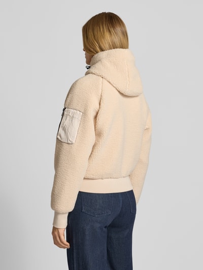 Original Bombers Fleecejack met capuchon en labelstitching Beige - 5