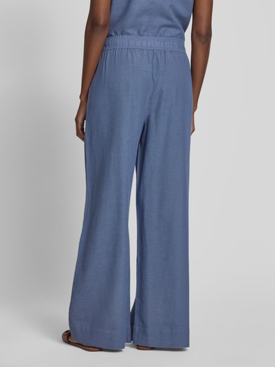 mbyM Wide Leg Stoffhose aus Viskose-Baumwoll-Leinen-Mix Modell 'Asaka' Rauchblau 5