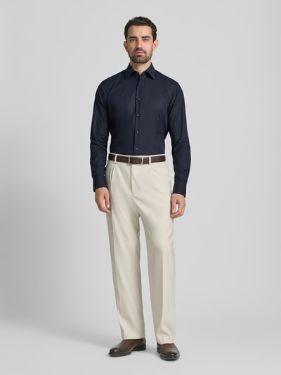 BOSS Regular fit vrijetijdsoverhemd van katoenmix, model 'JOE' Marineblauw - 1