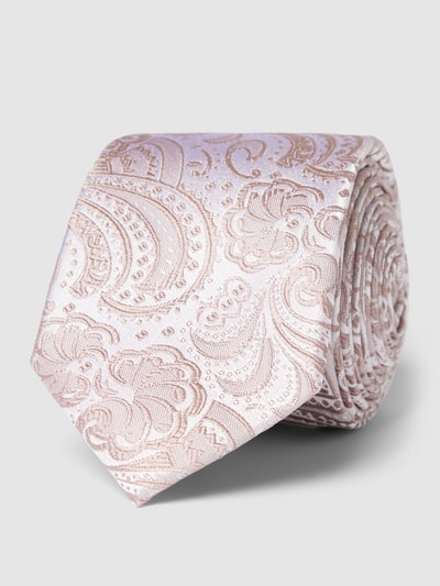 Prince Bowtie Zijden stropdas met paisleymotief Oudroze - 1