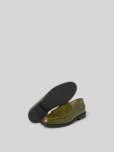 Duke & Dexter Penny-Loafer aus echtem Leder Oliv 4