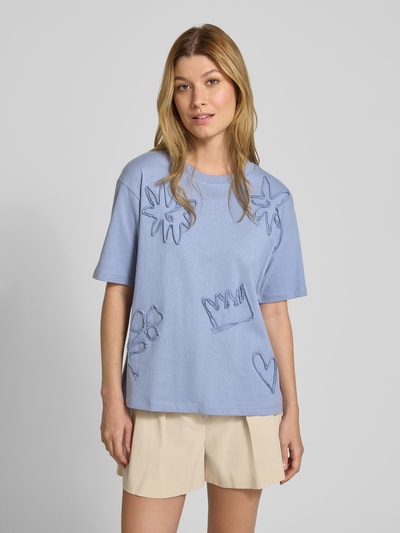 Jake*s Casual T-Shirt mit Applikationen Bleu 4