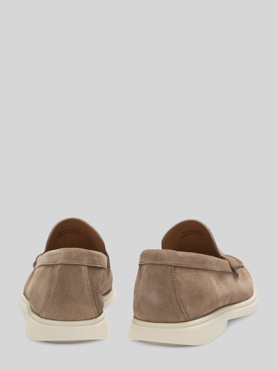BOSS Instappers van echt leer Beige - 3