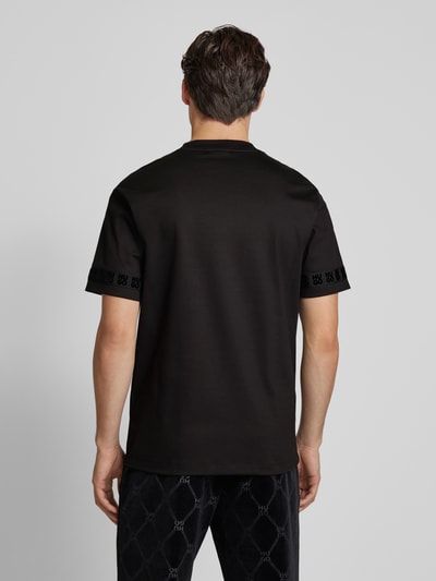 HUGO T-shirt met labeldetails, model 'Deternati' Zwart - 5