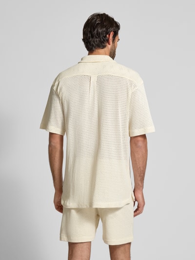 Lindbergh Regular fit vrijetijdsoverhemd met borstzak Ecru - 5