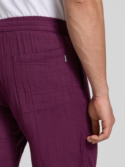 REVIEW Regular Fit Shorts aus Musselin Pflaume 3